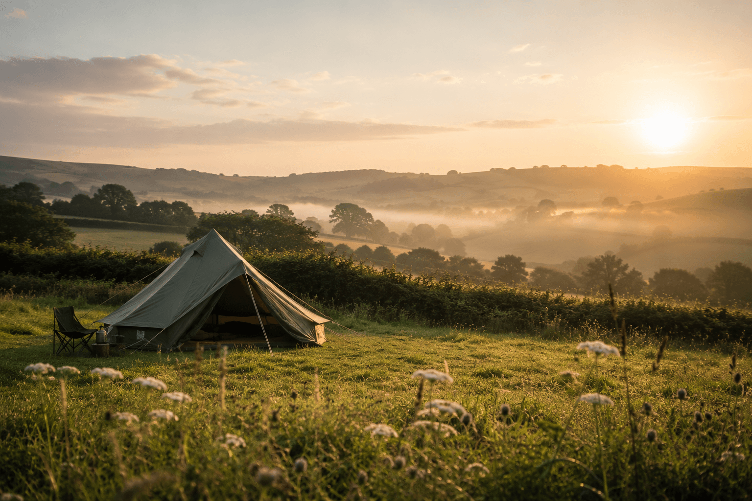 Peaceful camping in Carmarthenshire